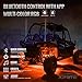 Xprite 4 Pods Waterproof Rock Lights Kit w/Bluetooth Controller Multicolor RGB Neon Underglow Light Pod Kits, Flashing Music Modes for Jeep UTV ATV Trucks SUV RZR Off-Road Motorcycle Boats