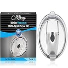 1 NEW 30 oz SPILL PROOF Yeti Lid and Old Rtic Lid - NO LEAK & Splash resistant Vacuum Replacement White Locking Closure 1 Lid For Tumbler, Fits as Ozark Lid Open / Close, Straw Friendly by C&Berg