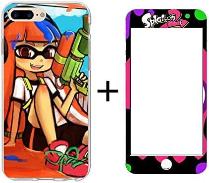 Splatoon Thin Fit Apple iPhone 7/8 Plus Case Soft Silicone Cell Phones Back Cover Shell Protector with A Toughened Membrane for 5.5" Phone Apple 8P 7P