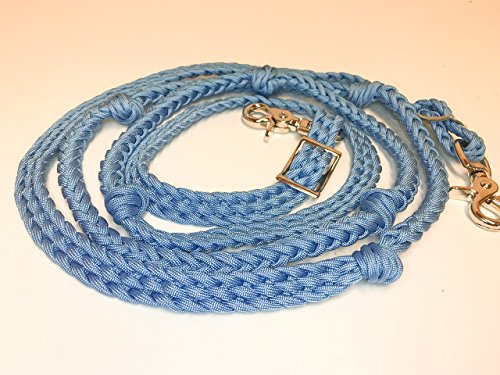 barrel reins horse tack light blue
