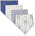Touched by Nature Unisex Baby Organic Cotton Bandana Bibs, Elephant, One Size