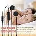 Ururtm Sleeping Headphones Earphones, Soft Comfortable Silicone Noise Isolating Earbuds with Mic Earplugs for Nighttime,Travel, Sport, Meditation & Relaxation (Black)
