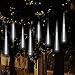 Amicool Meteor Shower Lights, Falling Rain Lights/Icicle Snow String Lights 30cm 8 Tubes 144 Waterproof LEDs Wedding Party Holiday Christmas Decorations(White)