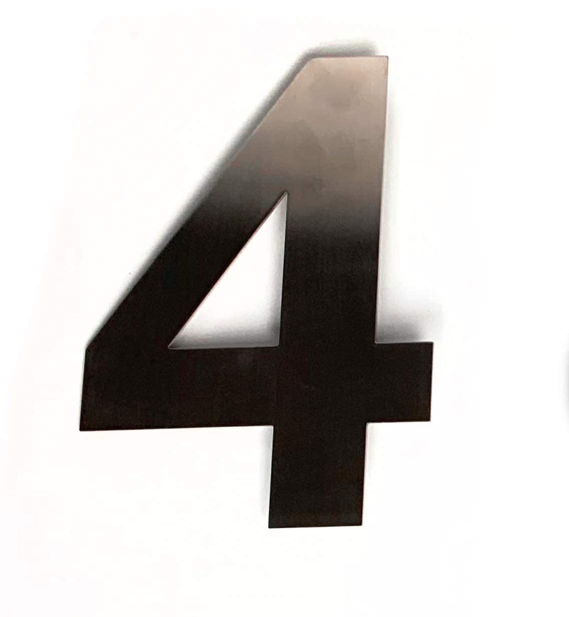 LARGE Brushed Stainless Steel House Numbers (10" Tall) All Numbers 0-9 A B C #4