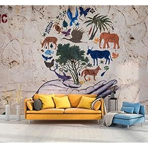 Wall Mural Colorful Graffiti Removable Wallpaper Wall Sticker for Bedroom Living Room - 66x96 inches