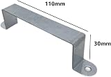 Harrington Marley 10x Galvanised Fence Post Security Brackets 4" Posts Screws view 4