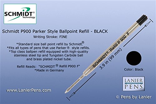 Refill Black-P900-Fine Tip Schmidt Parker Style Ballpoint Refill
