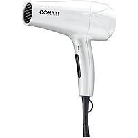 Conair 246RNC 1875 Watt Hair Dryer,1 Count (Pack of 1), Blow Dryer, Less Frizz, Shiny and Smooth Hair, 2 Heat/ Speed Settings