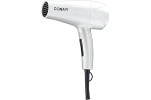 Conair 246RNC 1875 Watt Hair Dryer,1 Count (Pack of 1), Blow Dryer, Less Frizz, Shiny and Smooth Hair, 2 Heat/ Speed Settings
