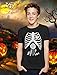 Skeleton Shirts Boys Girls Halloween Shirt Xray Rib Cage Toddlers Kids T-Shirt 2T Black