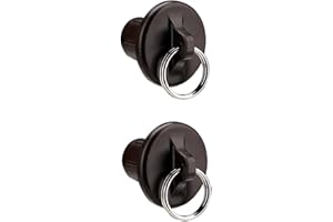 IVYSUN Outdoor Blinds Replacement Parts End Cap with Ring,Double Strength Enhancement,Weather Resistance,Compatible with Coolaroo Exterior Roller Shade(Brown,2 Pcs)