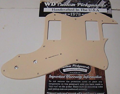 Telecaster Thinline Replacement Pickguard for Two Standard Size Humbuckers - Solid Cream