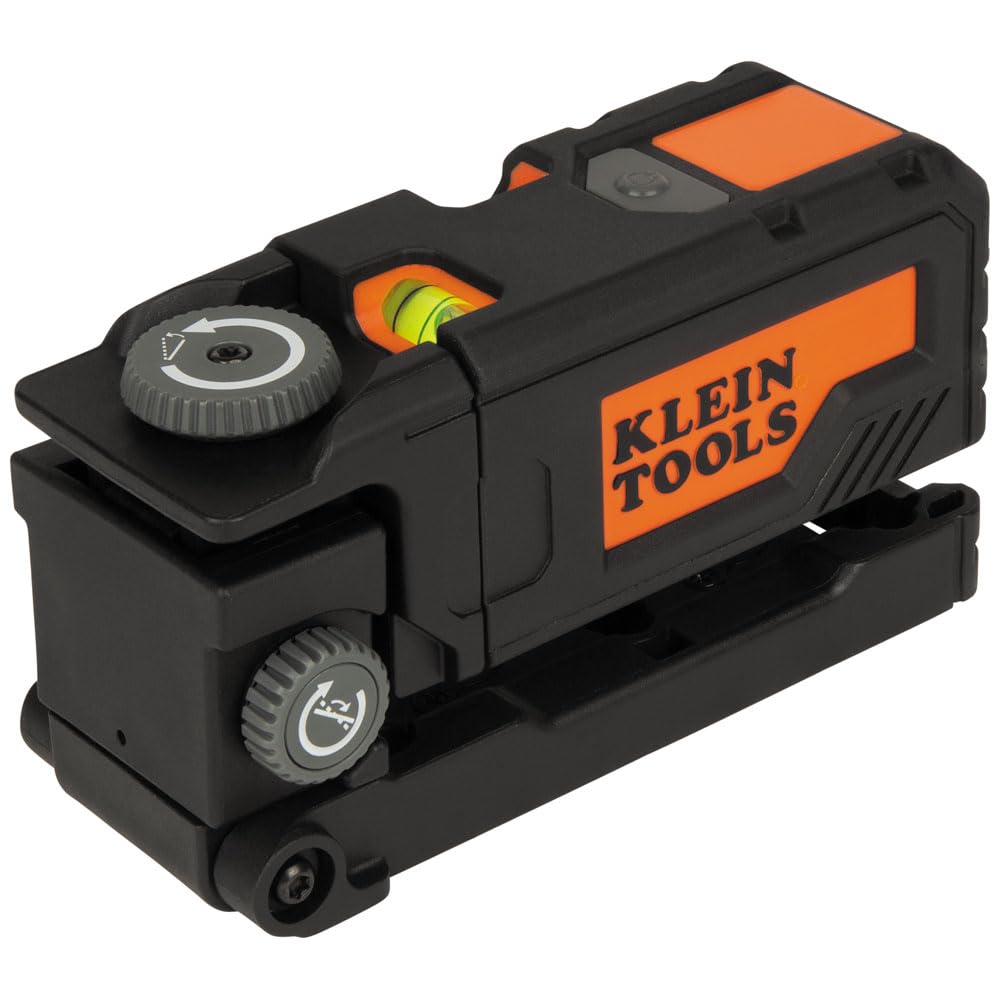 KLEIN TOOLS 93PTL Magnetic Pocket Laser Level, Bright Red Leveling and Alignment Tool, 3 Bubble Vials, 360-Degree Wall Attachment, Picture Hanging