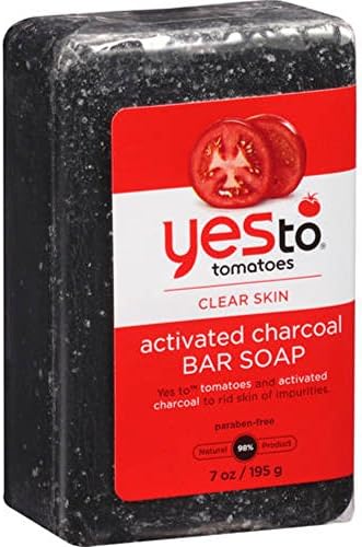Yes to Tomatoes Clear Skin Activated Charcoal Bar Soap 7 oz (Pack of 9)