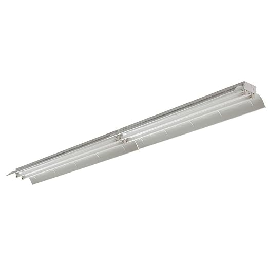 Tandem 4 Light White Ceiling Fluorescent Strip Lighting Fixture