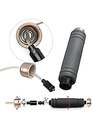 Tagvo cuerda de saltar para crossfit con cómodos mangos de espuma, cuerda que no se enreda, cable de acero PVC para hacer ejercicio, cuerda de saltar de longitud ajustable máx 9,5 pies para adultos, niños, hombres, mujeres