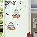 wall stickers home decor Livoty Birdcage Decorative Painting Bedroom Living room TV Wall Stickers Mural