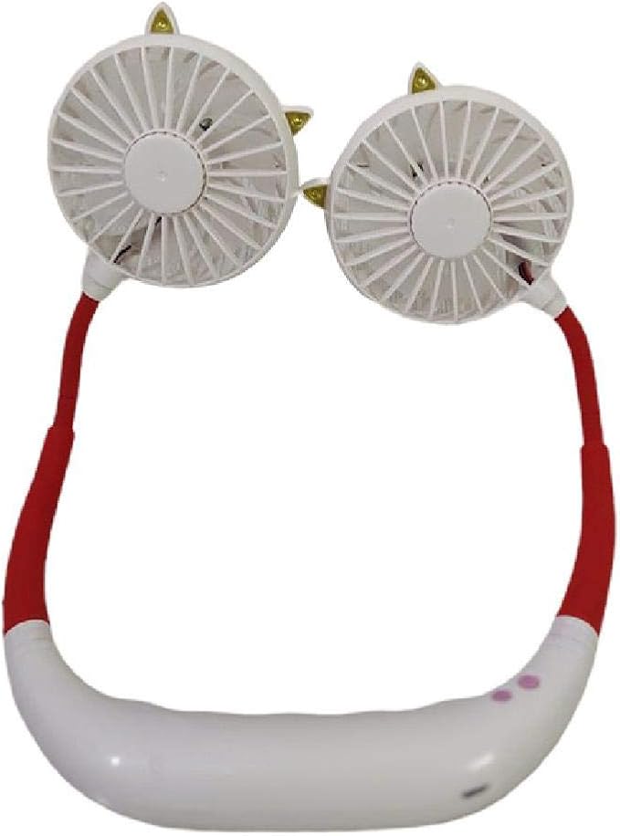 Portable neck fan Mini dual head neck fan with USB Amazon.co.uk