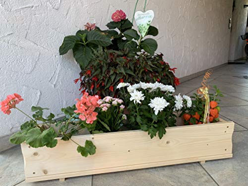 Elmato 14851 Blumenkasten Pflanzenkasten Kiste für Balkon aus Holz, 85x19x16cm – Bild 4