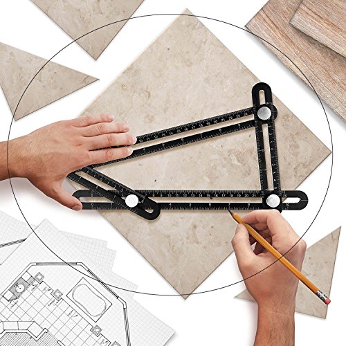 Multi Angle Measuring Ruler, Moongo Tool Premium Aluminum Alloy Ultimate 836 Template Tool/Layout Tool Measurement Unique Gifts Tools for Men, Handymen, Builders, Craftsmen, DIY-ers - Thumbnail 4