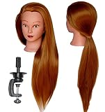 HairZtar 30" Synthetic Fiber Mannequin Head (Long and Thick) Hairdresser Training Head Manikin Cosmetology Doll Head (ELLEN + C) (ELLEN+C)