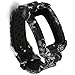 EL-move Samsung Gear Fit 2 SM-R360 Band, Silicone Replacement Frame Rugged Protective Case Wristband Sport Bands for amsung Gear Fit2 & Fit2 Pro Tracker Smart Watch Accessories Strap (SilverFlower)