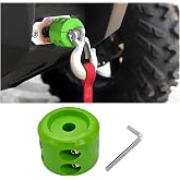 Bittwee Winch Cable Stopper Rubber Hook Saver for ATV UTV, Green | Waterproof rubber material, reduces wear, maintains cable tension, screws and allen wrench included, auto accessories
