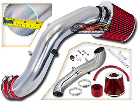 Rtunes Racing Black / Red / Blue Ram Air Intake Filter Kit For 2002-2006 Acura RSX TYPE-S 2.0L L4 Red Engine Top (Red)