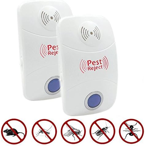 World Link Ultrasonic Pest Repellent - 2 Pack Electronic Plug In Pest Control, Pest Reject Repellent for Mosquitoes, Mice, Ants, Roaches, Spiders, Flies, Bugs, Insec
