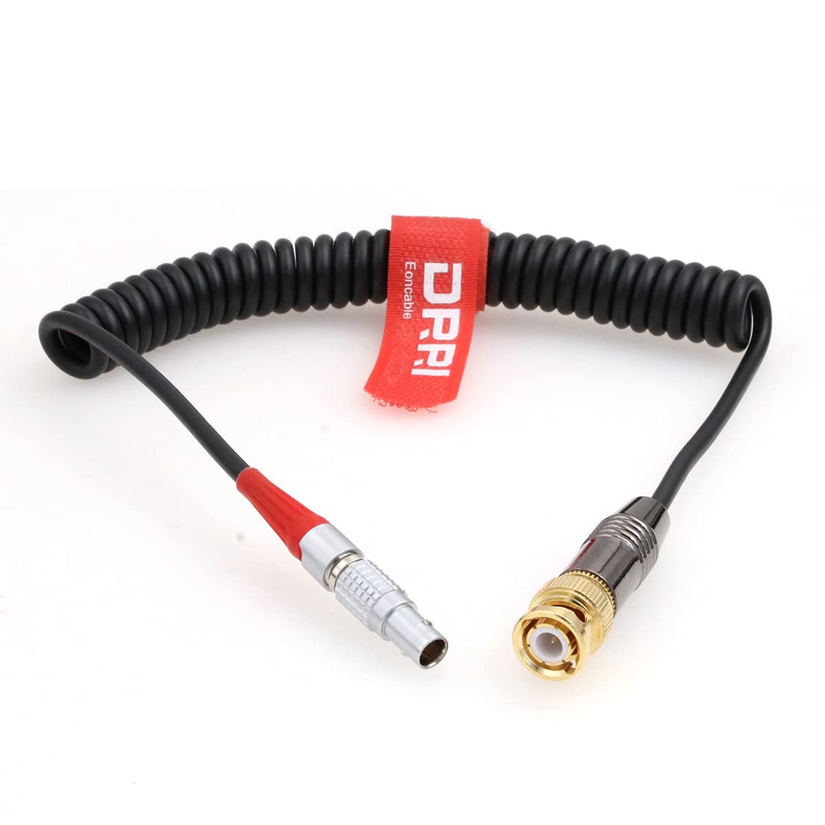 DRRI Ambient Recording LTC-Out Lockit Timecode Out Cable 5pin to BNC (Coiled Cable)