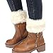Fur Leg Warmers Women,Fuzzy Furry Fluffy White Leg Warmers,Christmas Faux Fur Boot Cuffs Toppers for Women