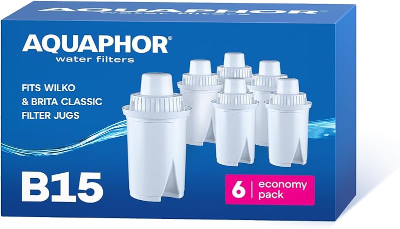 AQUAPHOR B15 Universal Replacement Filter 6 Pack fits Brita Classic Wilkos