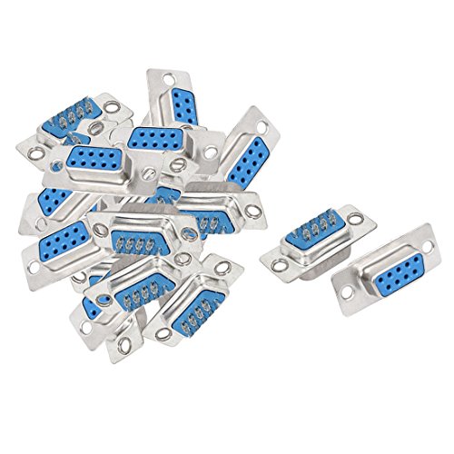 uxcell Computer DB9 Male Female Solder Type 9 Pin Adapter D-SUB Connector 15 Pairs