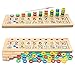 Xin store Montessori Materials Wood Math Blocks Shape Sorter Number and Stacking Learning Toys