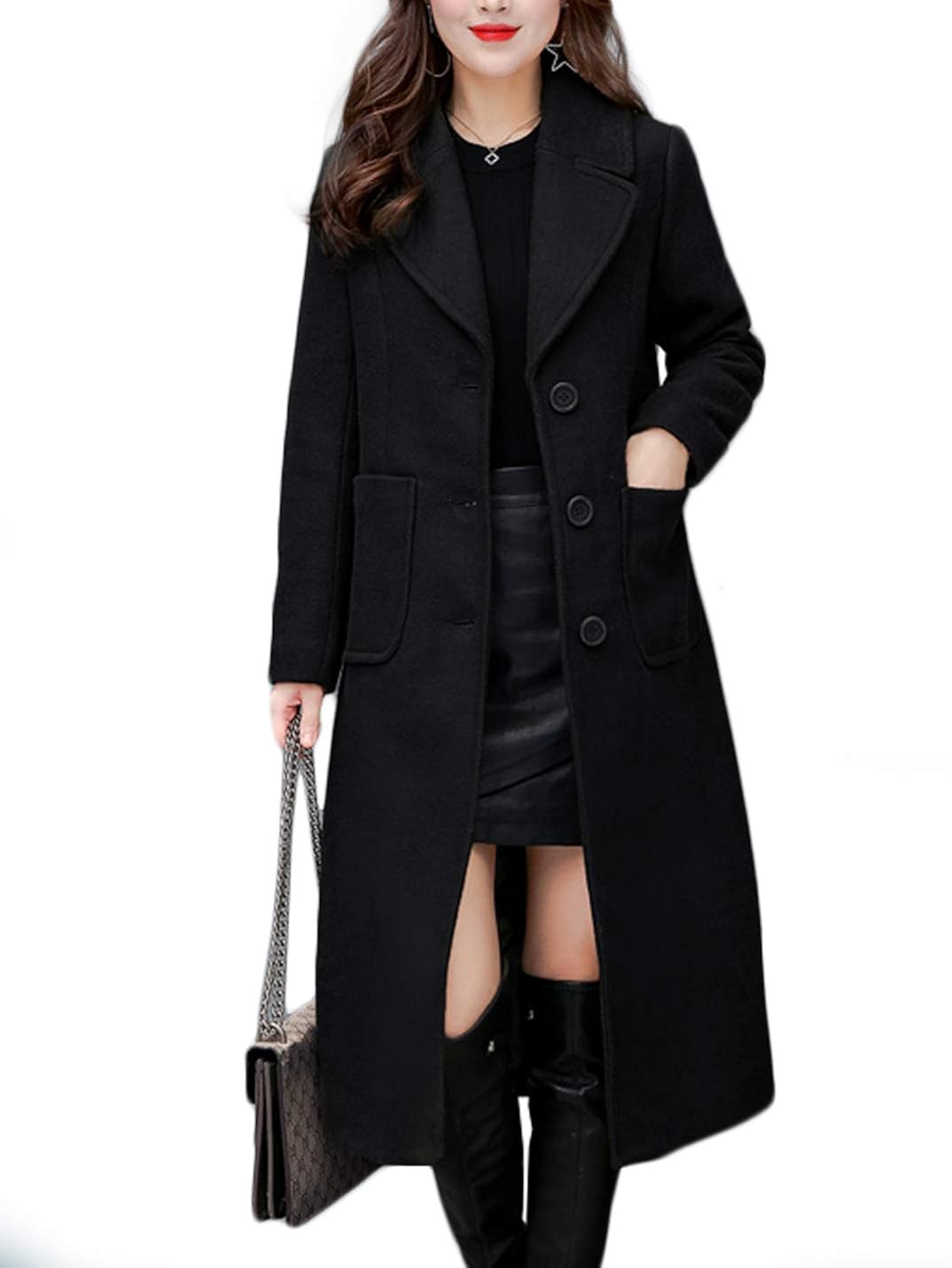Long Wool Pea Coat 