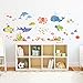 DECOWALL DS8-1611 Sea Adventure Kids Wall Stickers Wall Decals Peel and Stick Removable Wall Stickers for Kids Nursery Bedroom Living Room d?cor
