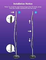 Govee LED Floor Lamp RGBIC Corner Lamp 61 Scenes Music Sync Smart Black view 9