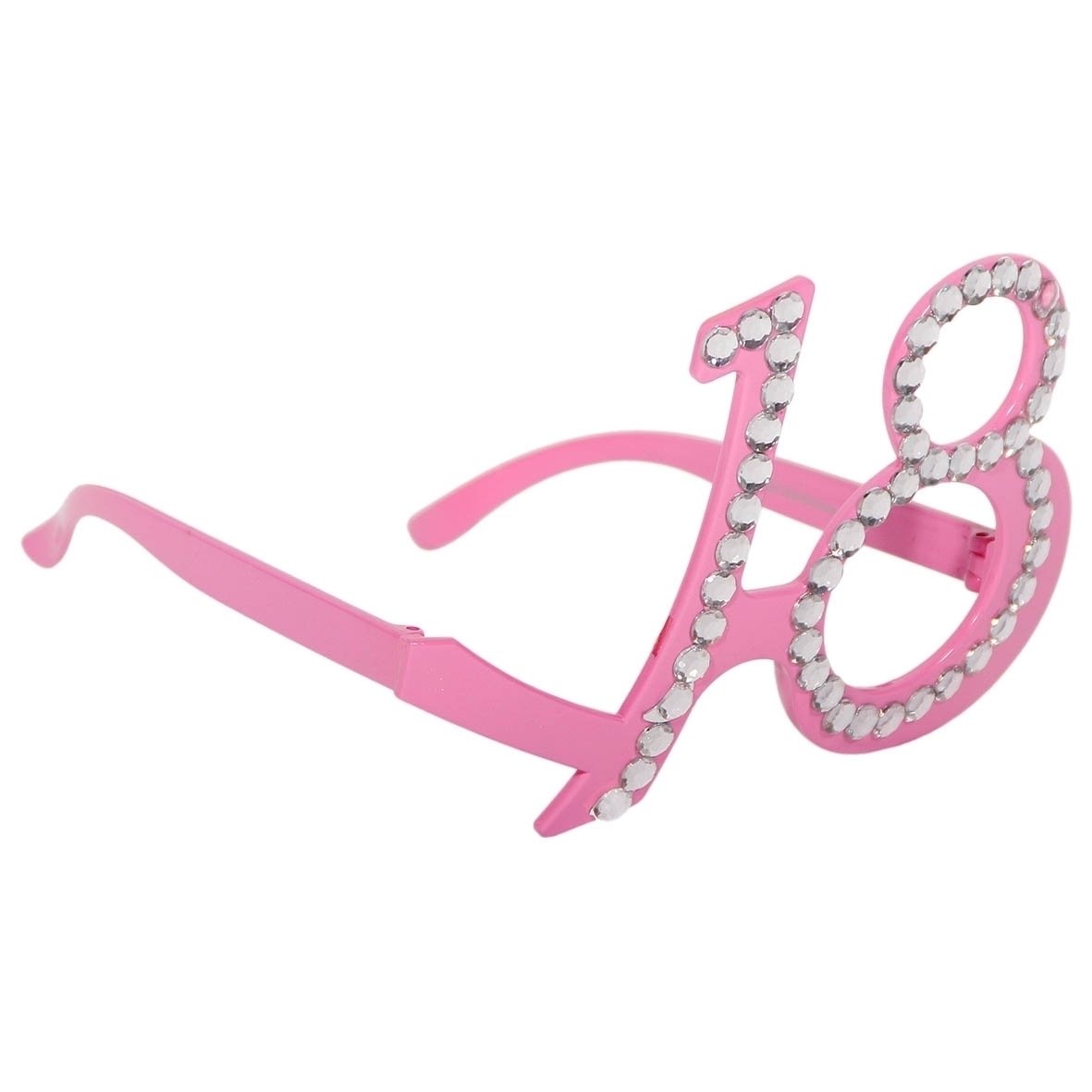 Folat - 18th Birthday Glasses Pink with Diamond Frame โ image 1