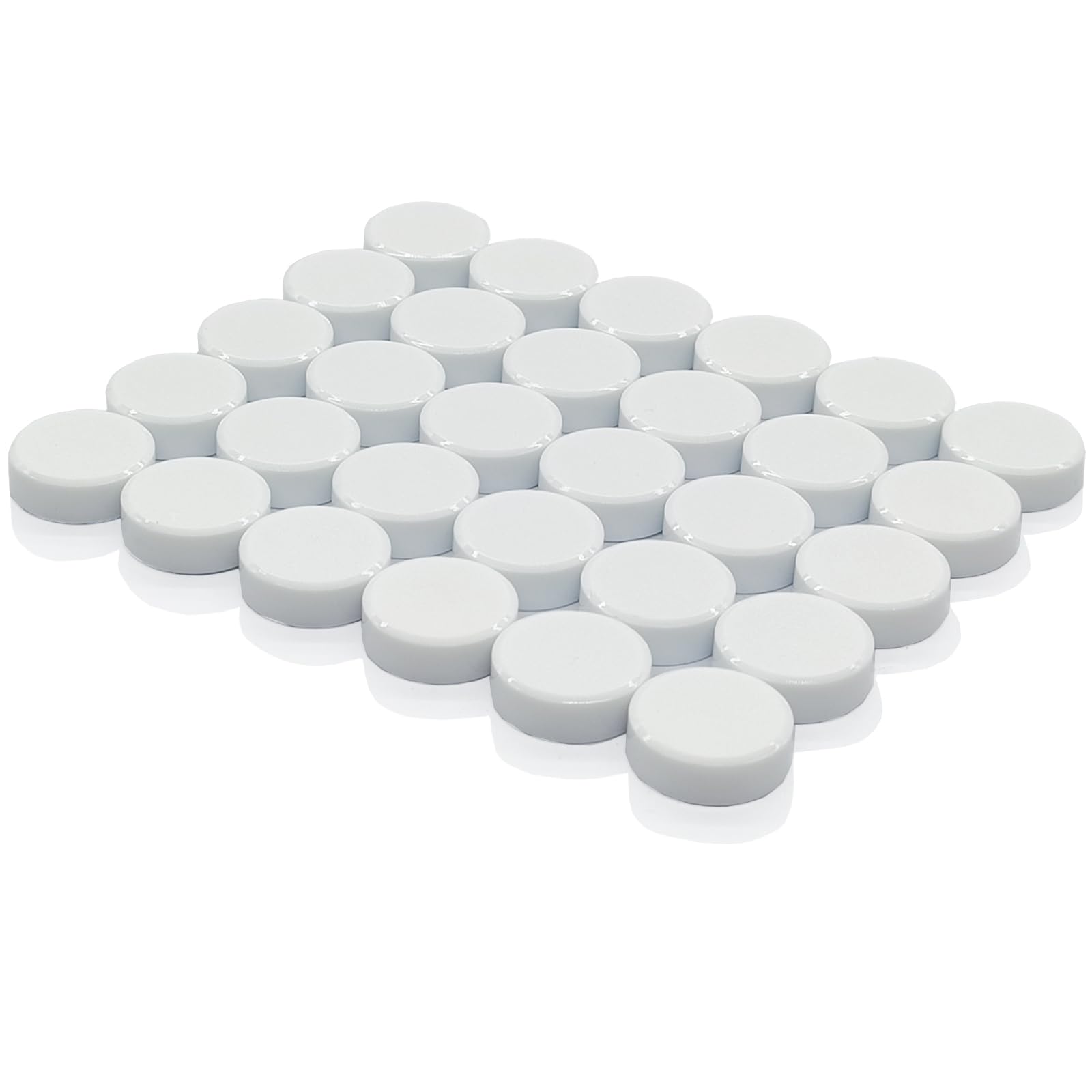 PYJLBX Fridge Magnets – 30 Pack Strong Mini Round Heavy Duty Magnets for Whiteboard, Notice Board, Office & Crafts – Colourful Small White Magnets for Adult, Refrigerator, Memo, School, Home, Kitchen