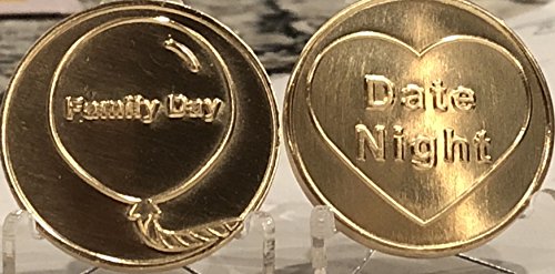 Date Night / Family Day Flip Coin Novelty Romance Medallion