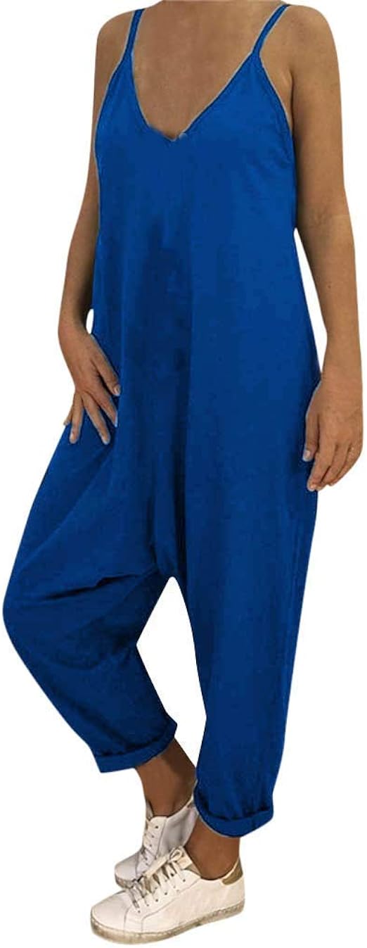 Jumpsuit Damen Kuschelig Komfortabel Beiläufig Ärmellose Romper