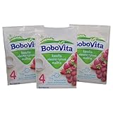 Bobovita Milk and Rice Gruel with Raspberries for Babies (Pack of 3)