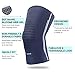 BERTER Knee Compression Sleeve Support for Running, Jogging, Sports - Brace for Joint Pain Relief, Arthritis and Injury Recovery - A Pair (Grey-Blue, Large(17.5-20.5