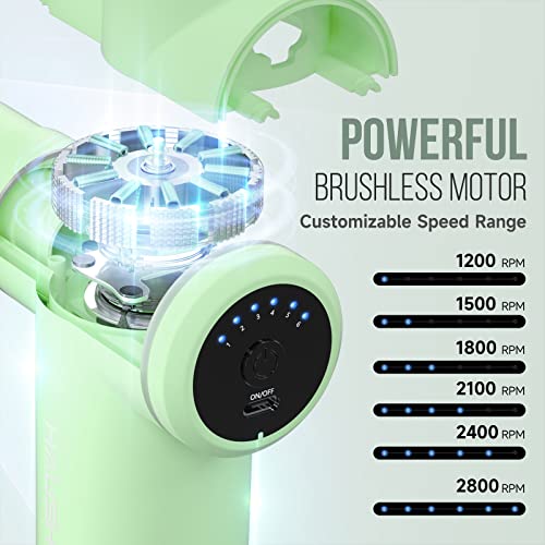 HAUSHOF Mini Massage Gun, Handheld Deep Tissue Percussion Muscle Massager Gun for Athletes, Ultra Small Portable Electric Therapy Gun for Back, Neck, Legs, Shoulder with Carry Bag, Gifts for Men Women