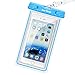 Waterproof iPhone 6 Case, Waterproof Pouch, Ace Teah Clear Waterproof Bag with Touch Responsive Transparent Screen Protector for iPhone 8 7 6S 6 Plus X, 5S SE, Samsung Galaxy S7 S6 edge, Note 5 - Blue