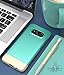 Vena iSlide [Two-Tone] Dock-Friendly Slim Fit Hard Case Cover for Samsung Galaxy S8 - Teal/Champagne Gold