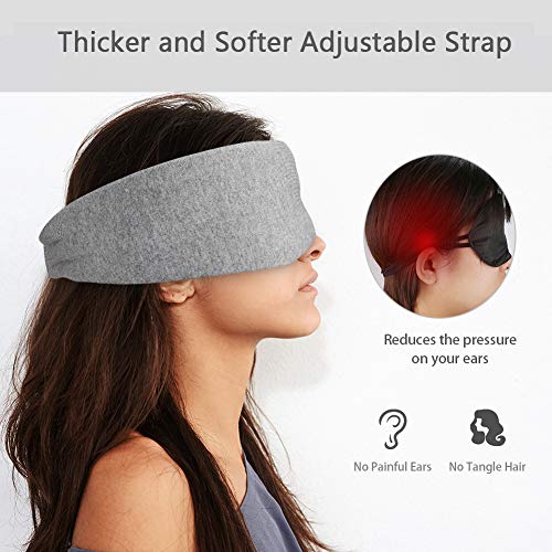 Cotton Sleep Mask, Bosiwee Eye mask for Sleeping Light Blocking, Soft and Comfortable Night Eyeshade for Men Women, Adjustable Breathable Sleeping Mask, Handmade - Thumbnail 3