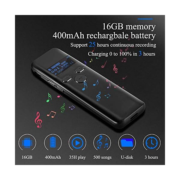 16GB Digital Voice Activated Recorder for Lectures 2019 Aiworth 1160