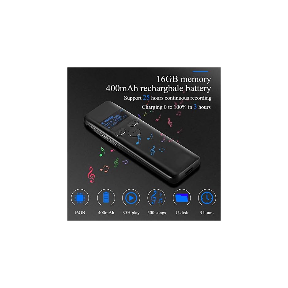 16GB Digital Voice Activated Recorder for Lectures 2019 Aiworth 1160