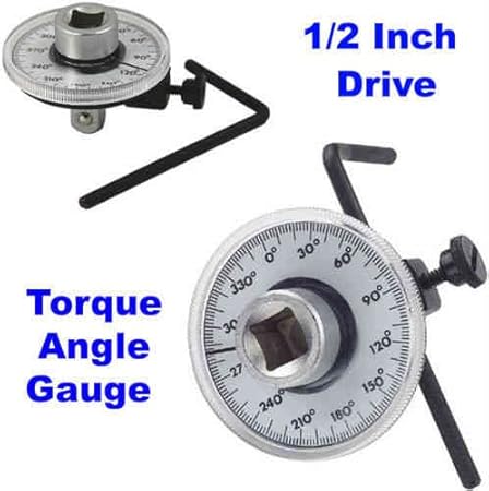 New 1/2 Inch Drive Torque Angle Gauge Meter Angle Rotation Measurer Tool Wrench